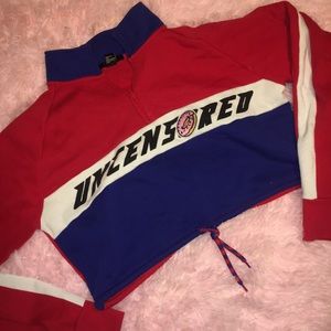 Unique cropped hoody